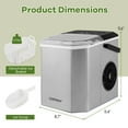 thumbnail image 3 of Costway Countertop Ice Maker Portable Ice Making Machine 6-13 Mins 9 Ice 26.5 lbs/24 Hrs Silver, 3 of 10