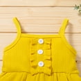 thumbnail image 5 of Douhoow 2Pcs Kids Girls Outfits Solid Color Sleeveless Spaghetti Strap Tops+ Floral Print Shorts, 5 of 9