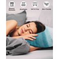 thumbnail image 4 of Turquoise White Ombre Pillow Covers King Size 2 Pack, Modern Country Abstract Stripes Soft Bed Throw Pillowcases Breathable Cooling Long Lumbar Body Pillow Sham Cover for Bed Sofa 20''x36'', 4 of 7