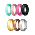 thumbnail image 6 of Janrevotw Colorful Silicone Rings 5.7mm Silicone Rings Yoga Glitter Sports Ring Rings, 6 of 7