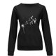 thumbnail image 4 of Mujeres Casual Tops Moda O-cuello Impreso Sudadera Blusa Gegular Pollover Pompotops gfhjh10658, 4 of 5