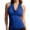 Blue, variant on Female Summer Tops Solid Color Vest for Lady Draped Front Backless Tank Tops ( SizeM )