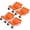 Orange, variant on Ladcaser 4 Pack Steel Car Wheel Dolly 2000lbs Capacity for Each Car Dolly Tires Skates with Security Lock