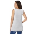 thumbnail image 2 of Woman Within Plus Size Perfect Sleeveless Shirred V-Neck Tunic, 2 of 6