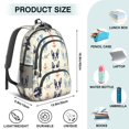 thumbnail image 5 of French Bulldog and Anchor Cream Pattern Backpack for School, Cute School Bag with Adjustable Shoulder Straps and Padded Back, 16.9"x12.6"x5.9", 5 of 5