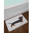 thumbnail image 2 of Dachshund Bath Mat, Low Poly Dog Wearing a Christmas Hat in Snow, Plush Bathroom Decor Mat with Non Slip Backing, 29.5" X 17.5", Grey Dark Grey, by Ambesonne, 2 of 2