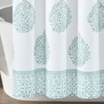 thumbnail image 4 of Lush Decor Teardrop Leaf Floral Shower Curtain Set, 72" x 72", Blue, 4 of 8