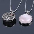 thumbnail image 4 of Colliers & Pendentifs Arbre de Vie Creux Argent Ancien Rond Femmes Hommes, 4 of 6