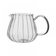 thumbnail image 1 of Creative Embossed Stripe Clear Crystal Glass Creamer Pitcher/Serving Pitcher/Sauce Pitcher/Milk Coffee Creamer Jug for Kitchen, 1 of 5