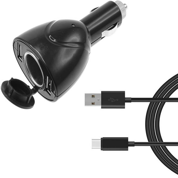 6ft Type-C Cable 2-Port USB Charger for Galaxy S22/Ultra/Plus - Power Cord DC Socket Splitter USB-C Wire Adapter Compatible With Samsung Galaxy S22/Ultra/Plus