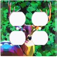 thumbnail image 3 of Metal Light Switch Plate Cover Deer Hunt Green Artistic Camouflage CMO007, 3 of 13