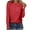 Red, variant on Mgmyaa Long Sleeve T-Shirts for Women Solid Casual Crew Neck Loose Basic Tee Top