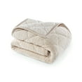 thumbnail image 3 of CBCHome Quilted Jacquard Velvet Plush Throw Blanket - Super Soft, Cozy, Sherpa Throw for Couch, Cute Gifts for Women (Sand, 50" x60"), 3 of 8