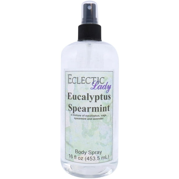 Eucalyptus Spearmint Body Spray, Eclectic Lady, Hydrating Mist, Unisex, 16 oz