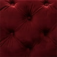 thumbnail image 3 of Baxton Studio Avara Pouf Moderne en Velours Touffeté Bordeaux et Or, 3 of 7