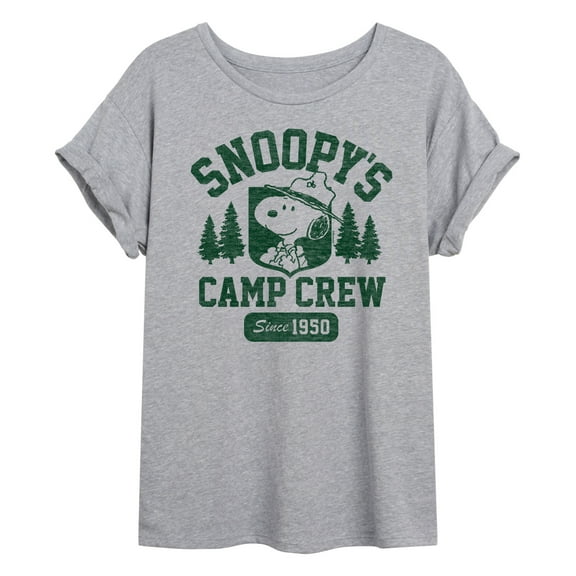 Peanuts - Snoopys Camp Crew - Juniors Ideal Flowy Muscle T-Shirt
