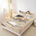 thumbnail image 3 of jejeloiu 3D Cartoon Cat Full Size Sheets Kids,Cute Kitten Print Bed Sheets,4-Piece, 3 of 6