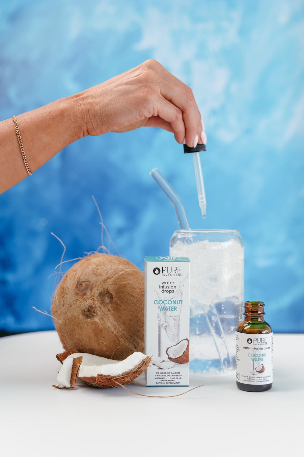 Pure Inventions Coconut Water Enhancer, Electrolytes, Sugar-Free, 30 Servings Each, 2 Pack