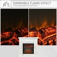 thumbnail image 3 of HOMCOM 32" Electric Fireplace with Mantel, Freestanding Heater with LED Log Flame, Overheat Protection and Remote Control, 1400W, White, 3 of 8