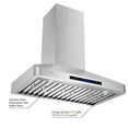 thumbnail image 2 of Awoco RH-WT Wall Mount 48-1/2"H Stainless Steel Range Hood 4 Speeds, 6” Round Top Vent 900CFM 2 LED Lights & Remote Control 36” Length, 2 of 7