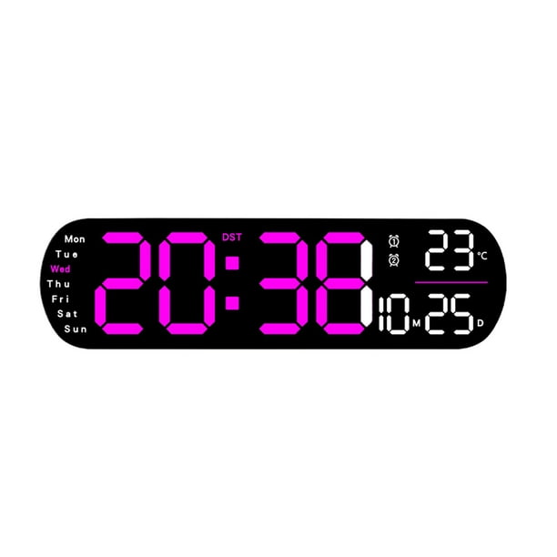 Reloj multifuncional Matsuzay pantalla LED con luz ambiental Rosa profundo