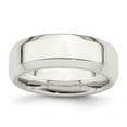 thumbnail image 6 of 925 Sterling Silver 7mm Bevel Edge Band Ring Size 8, 6 of 7