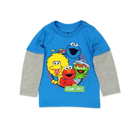 Sesame Street Gang Elmo Baby Toddler Boys Long Sleeve Tee CSGB400