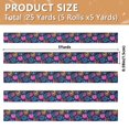 thumbnail image 3 of 5 Rolls Christmas Ribbon 1.5 inch Wide Decorative Ribbon for Gift Wrapping and Holiday Decorations Cartoon Smiling Faces, 3 of 7