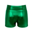 thumbnail image 5 of IEFIEL Womens Gymnastics Shorts Shiny Biker Dance Yoga Spandex Booty Shorts Green M, 5 of 6