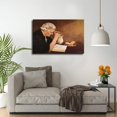thumbnail image 3 of Gratitude By Jack Garren (Old Woman Saying Grace) Canvas Art Poster And Wall Art Picture Printing Decor Modern Home Bedroom Living Room Office Classroom Decoration Posters (16×24inch-Framed), 3 of 5