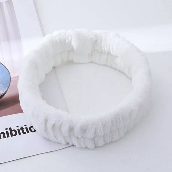 Soft Coral Fleece Headband Women Makeup Wash Face Spa Elastic Hair Band Fashion Female Girls Hair Accessories Wrist Washband