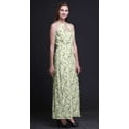 thumbnail image 5 of Bimba Bird Women Printed Crew Neck Side Slits Halter Dress Long Evening Gown-X-Small, 5 of 6