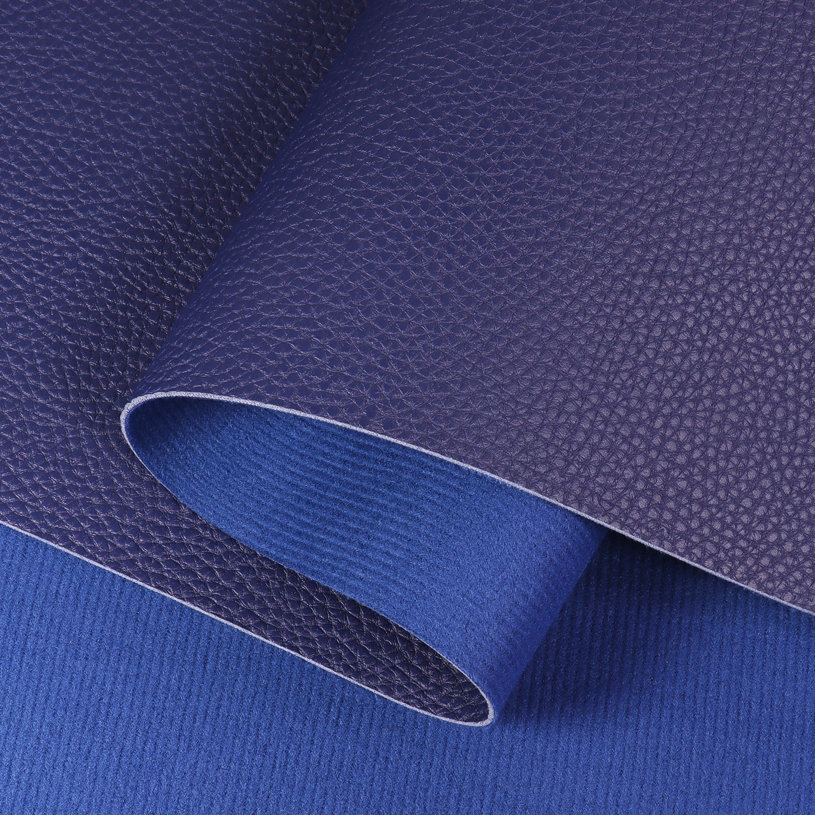 Faux Leather Synthetic Fabric, 1.6mm Thick Marine Vinyl Leather Fabric, Waterproof Material for Automotive,Boat,Headliner,Crafts, Chairs,DIY Sewing Blue