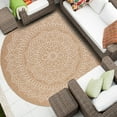 thumbnail image 5 of Erbanica Tapis Rond à Séchage Rapide Effet Jute Intérieur Extérieur, 5 of 5