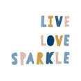 thumbnail image 2 of Straatsma, Leah 19x24 White Modern Wood Framed Museum Art Print Titled - Live Love Sparkle, 2 of 4