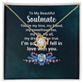 thumbnail image 4 of To My Soulmate You're My Love Infinity Knot Necklace Message Card, 4 of 7