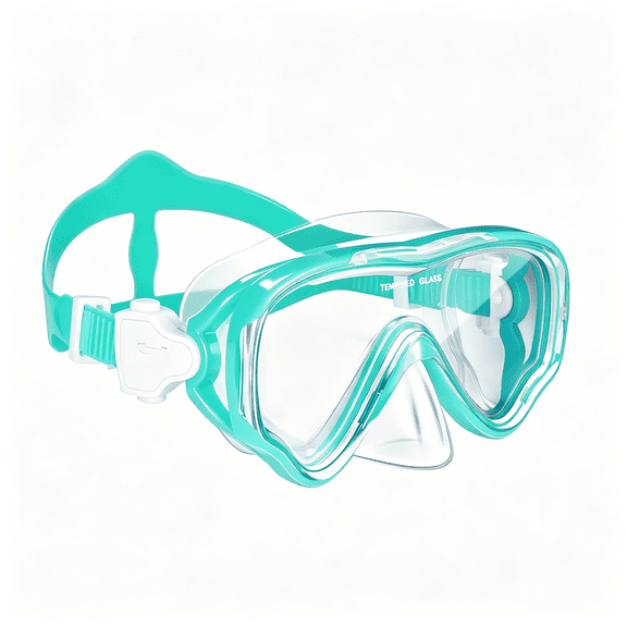 CUDIAO Kids Swim Goggles Snorkel Diving Mask for Youth(5-15),Anti-Fog 180° Clear View Goggles with Nose Cover