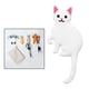 thumbnail image 3 of Gancho de pared adhesivo decorativo para llaves, gancho para cocina y baño. Gato blanco, 3 of 9