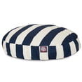 thumbnail image 2 of Majestic Pet | Vertical Stripe Round Pet Bed For Dogs, Removable Cover, Navy Blue, Large, 2 of 6