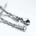 thumbnail image 4 of 2/3/4/5/6/7mm 316L Stainless Steel Women Men Rope Chains Necklaces 18-32'', 4 of 4