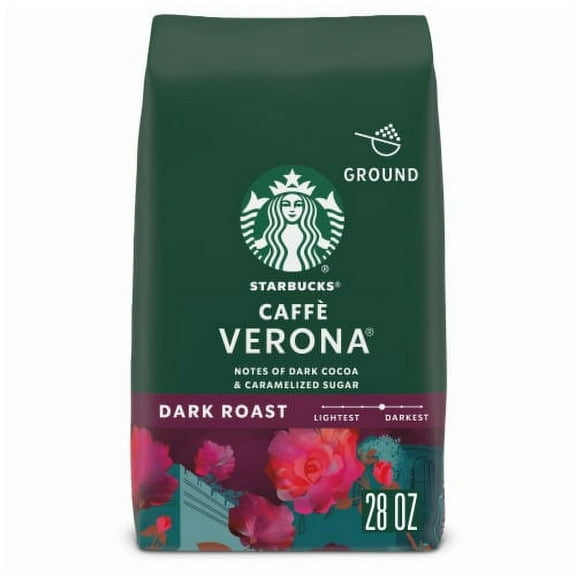2X-Starbucks Caffe Verona Dark Roast Ground Coffee - 28 oz