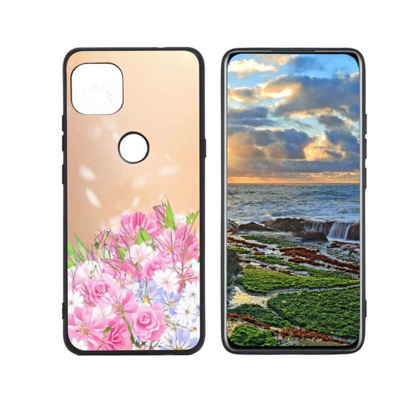 Compatible with Motorola G 5G Phone Case, Floral-Flowers-Cute82 Case Men Women, Flexible Silicone Shockproof Case for Motorola G 5G