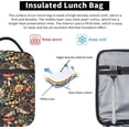 thumbnail image 5 of Insulated Lunch Bag - Reusable Lunch Tote for Office, Work, Picnic, Travel - Forest Hedgehog Mushroom Design - Durable, Thermal Insulated, Leakproof for Adults - Enchanting, Polyester, 5 of 6