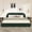 Dark Green, variant on Boucle Platform Bed Queen Size with Curved Headboard, Low Profile Upholstered Bed Frame Wood Slats and Center Support, Low Profile and No Box Spring Needed, Dark Green