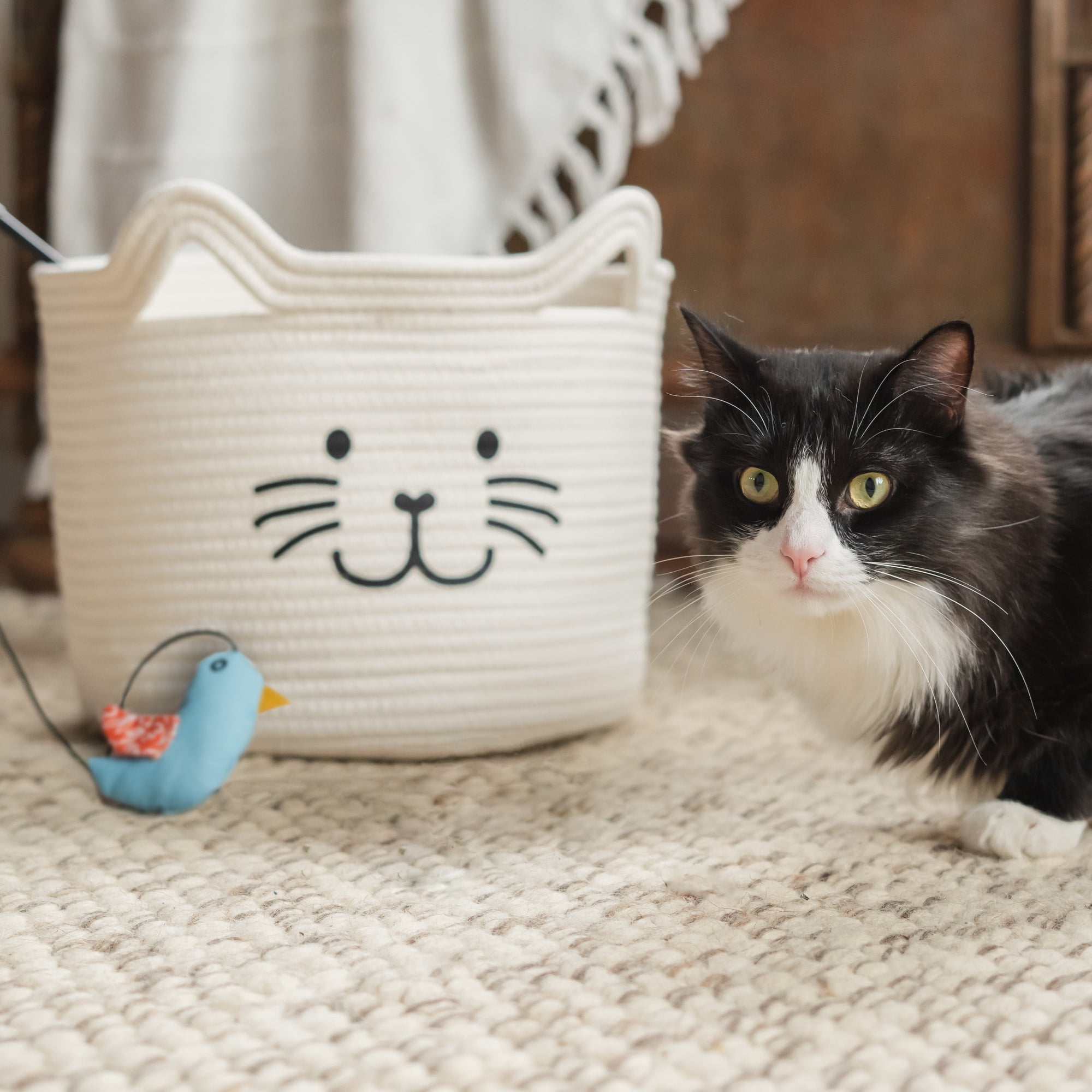 Harry Barker Kitty Cat Rope Basket