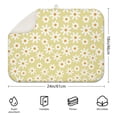 thumbnail image 2 of Kitchen Dish Drying Mat Daisy Flowers Microfiber Absorbent Foldable Rack Pad Floral Spring Summer 18x24 Inch, 2 of 5