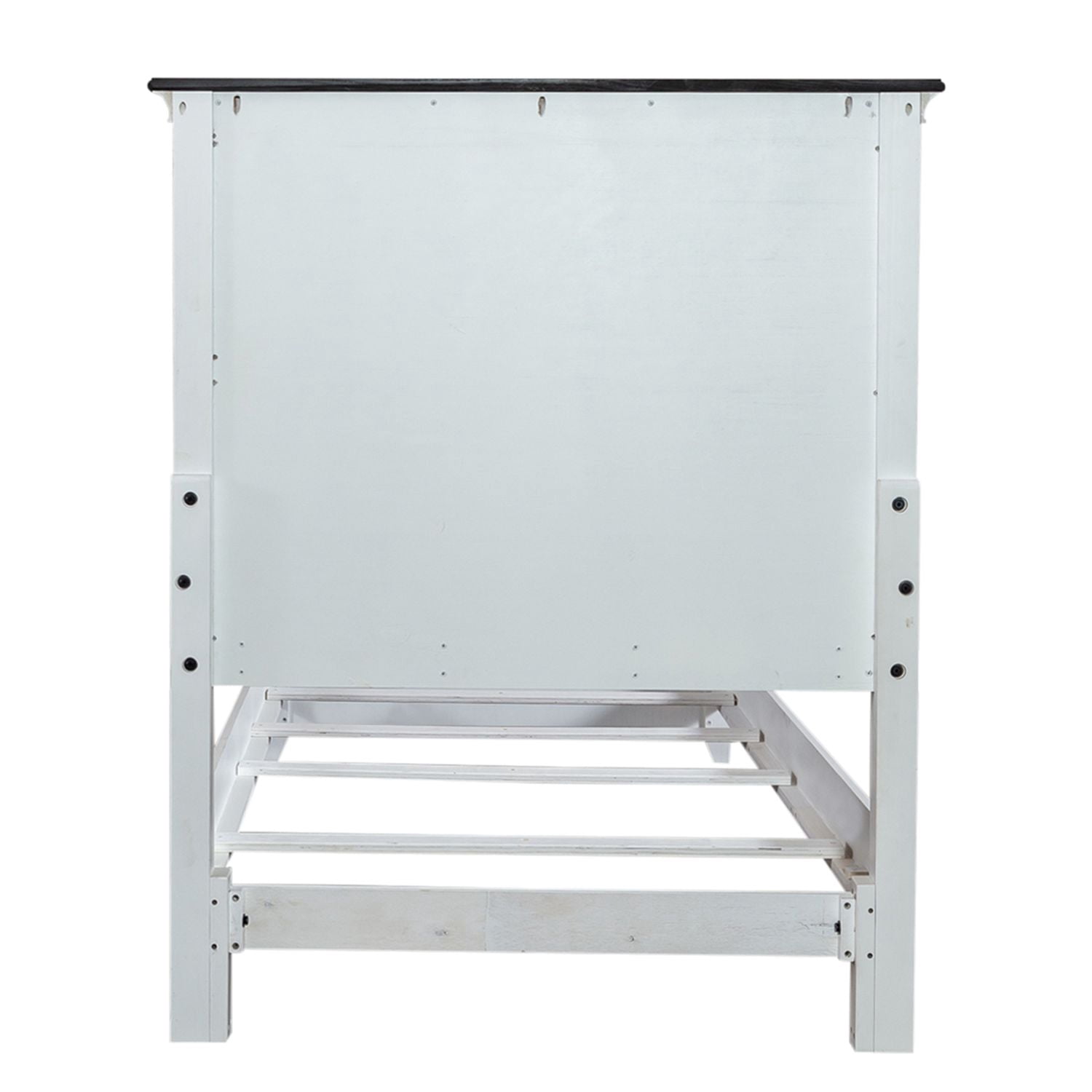 Liberty Furniture Industies, INC Allyson Park Full Panel Headboard in Wirebrushed White w/ Charcoal Top