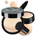 thumbnail image 1 of Mushroom Head Air Cushion CC Cream - BB Cream Foundation Maquillaje Corrector hidratante Base de cojín de larga duración total Autoajustable para pieles maduras y todo tipo de piel (Marfil), 1 of 5