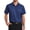Navy Blue, variant on HISDERN Men's Short Sleeve Dress Shirt Stretch Classic Fit Black Button Down Shirt with Pocket