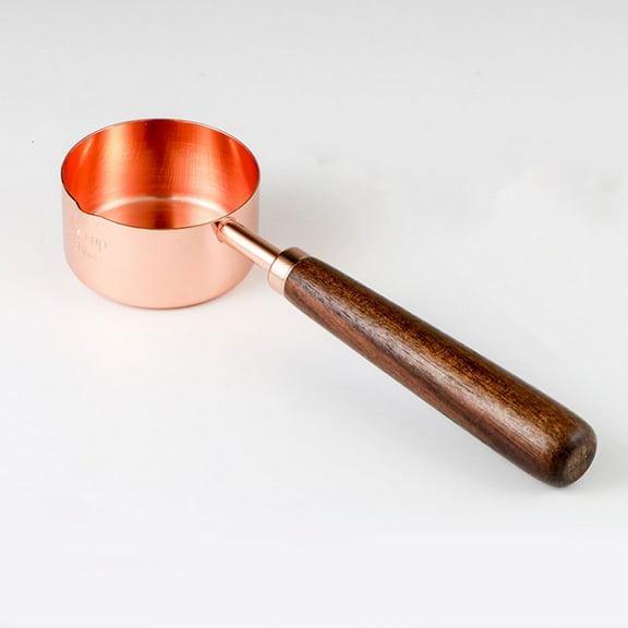 ULTNICE Stainless Measuring Spoons 1Pack Cylindrical Handle Assorted Color Wood for Baking